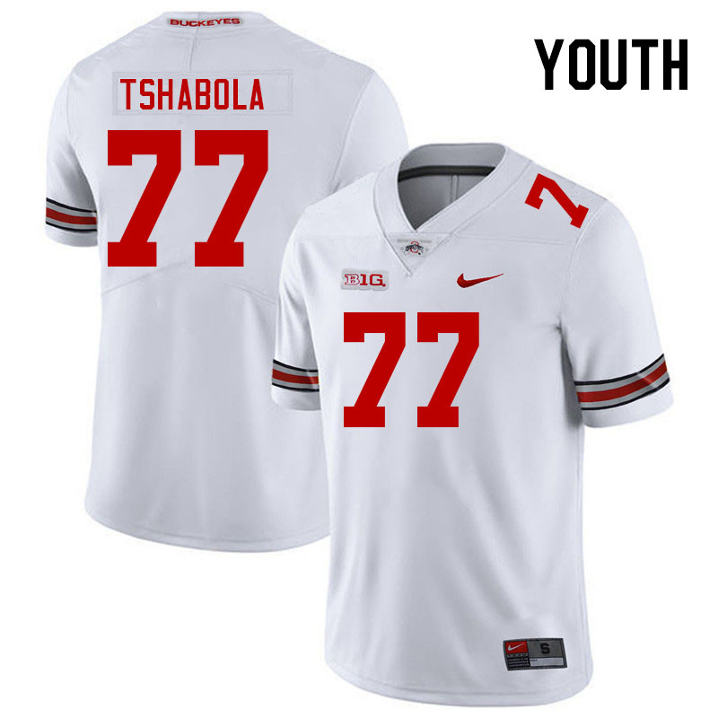 Youth #77 Tegra Tshabola Ohio State Buckeyes College Football Jerseys Stitched Sale-White